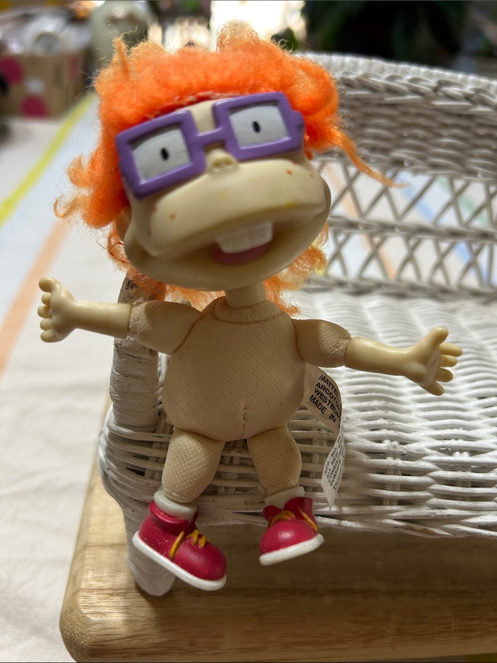 Vintage’97 Rugrats Chuckie Finster Doll with Orange Hair Red Shoes Nickelodeon